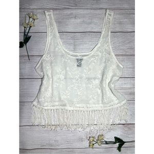 forever 21 white lace top